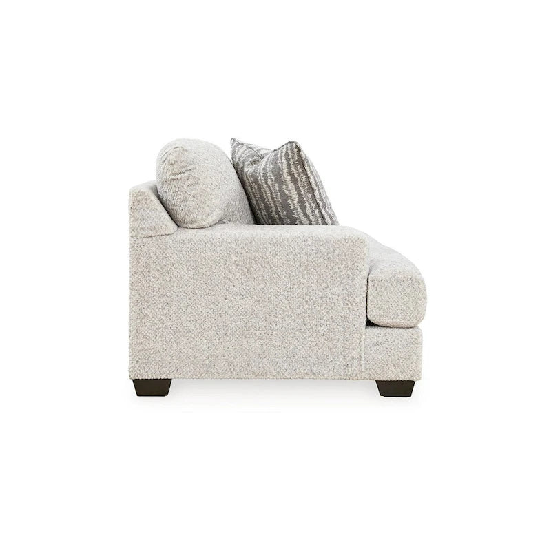 68-Inch Oversized Loveseat with 2 Accent Pillows, Gray Polyester