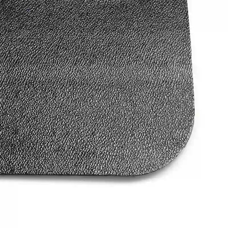 Black Vinyl Lipped Chair Mat for Hard Floor - 45x53