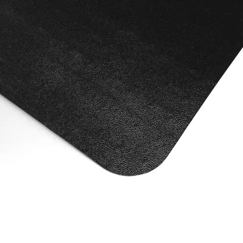 Black Vinyl Lipped Chair Mat for Hard Floor - 45x53