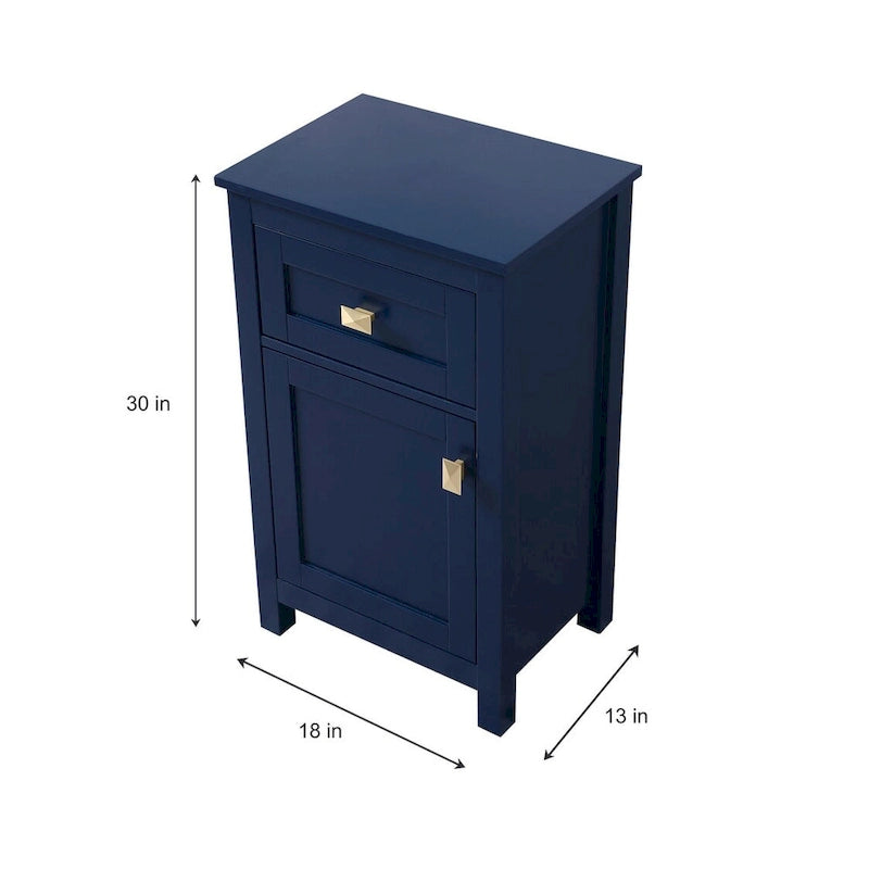 18-Inch Bathroom Storage Freestanding Cabinet