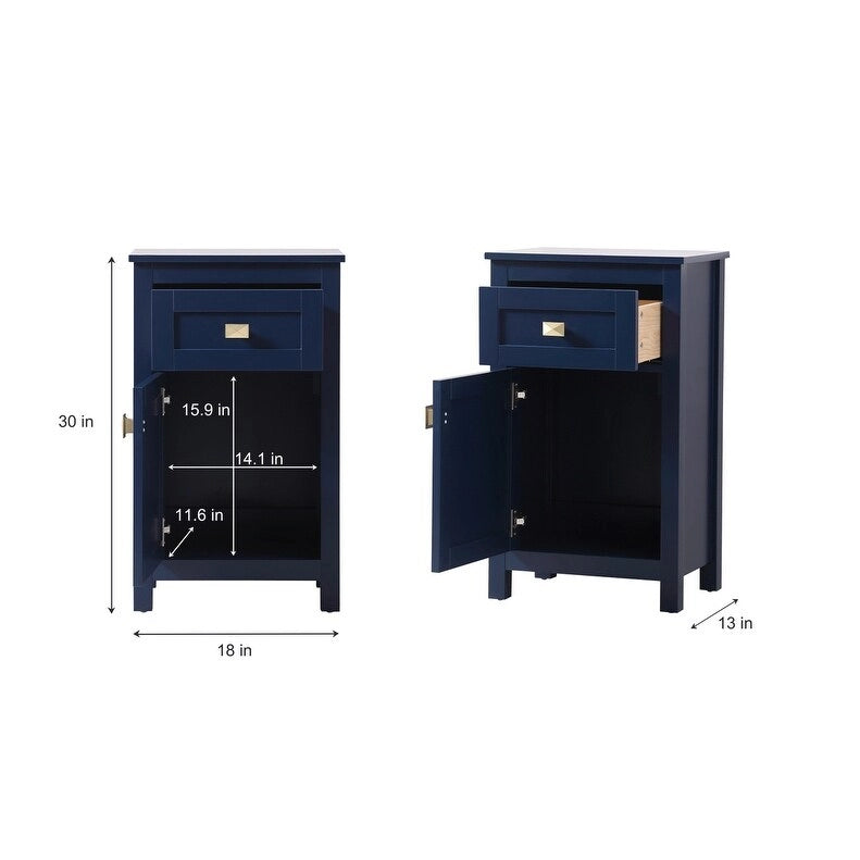 18-Inch Bathroom Storage Freestanding Cabinet