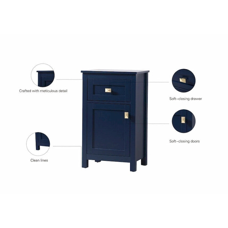 18-Inch Bathroom Storage Freestanding Cabinet