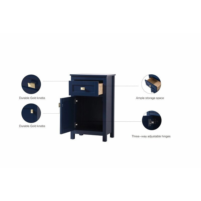 18-Inch Bathroom Storage Freestanding Cabinet