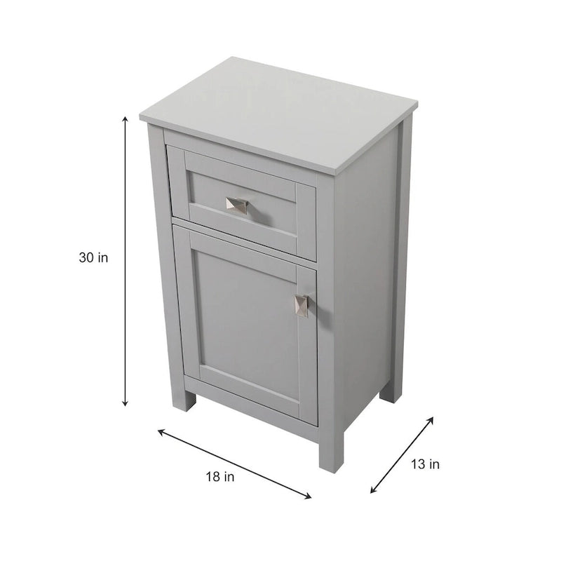 18-Inch Bathroom Storage Freestanding Cabinet