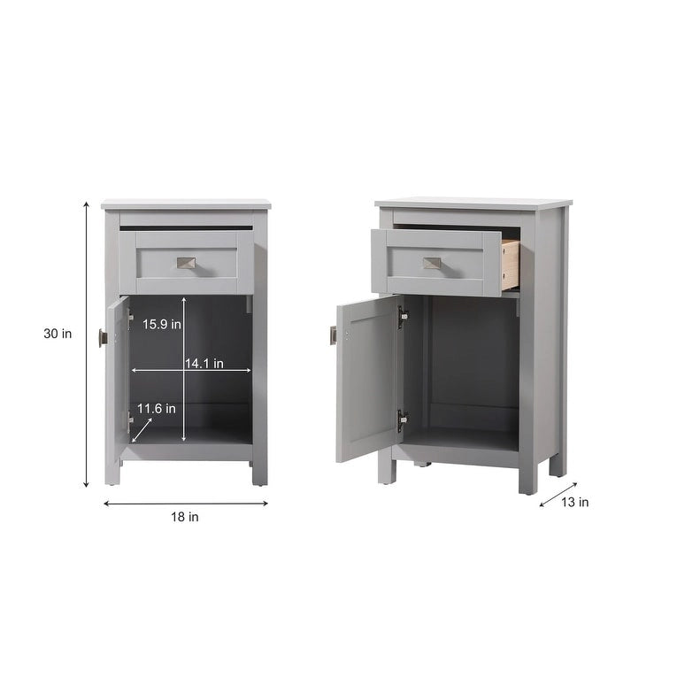 18-Inch Bathroom Storage Freestanding Cabinet