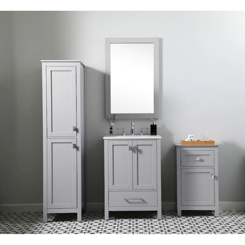 18-Inch Bathroom Storage Freestanding Cabinet