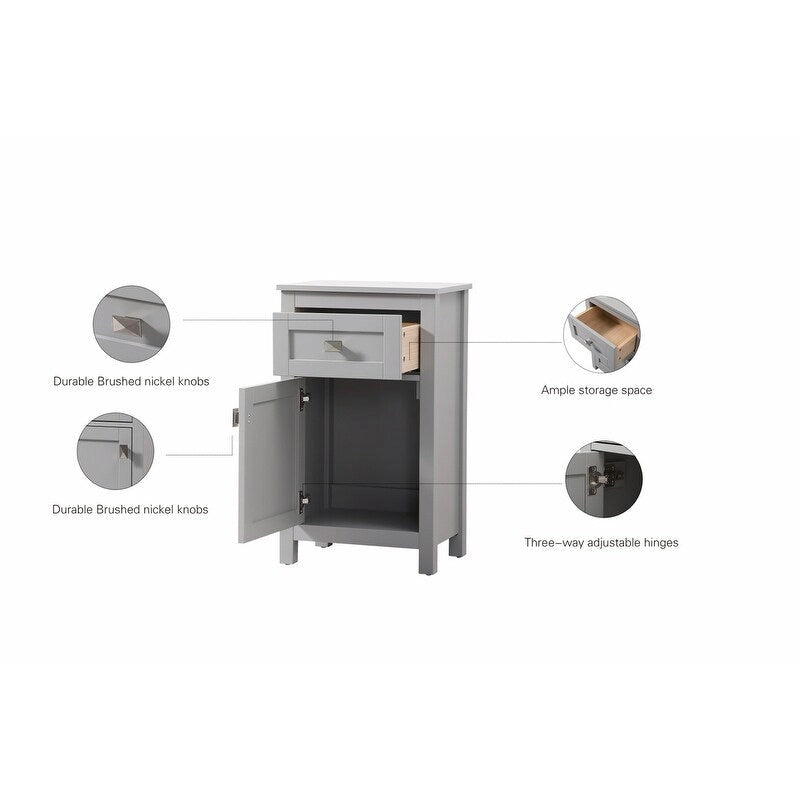 18-Inch Bathroom Storage Freestanding Cabinet