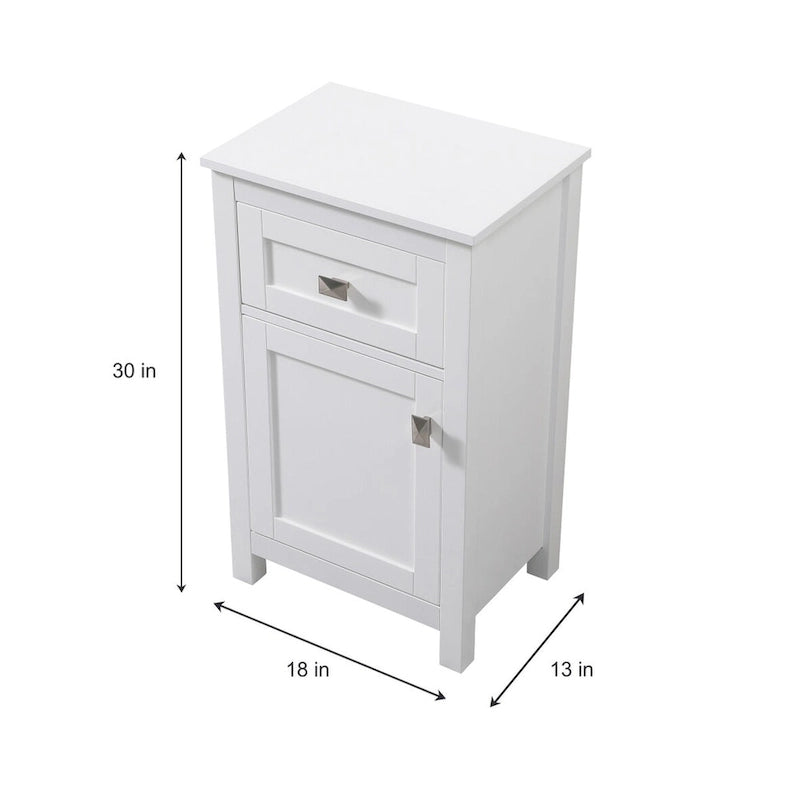18-Inch Bathroom Storage Freestanding Cabinet