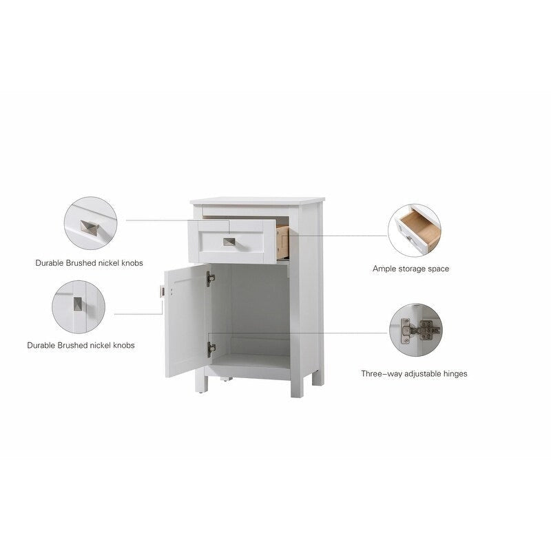 18-Inch Bathroom Storage Freestanding Cabinet