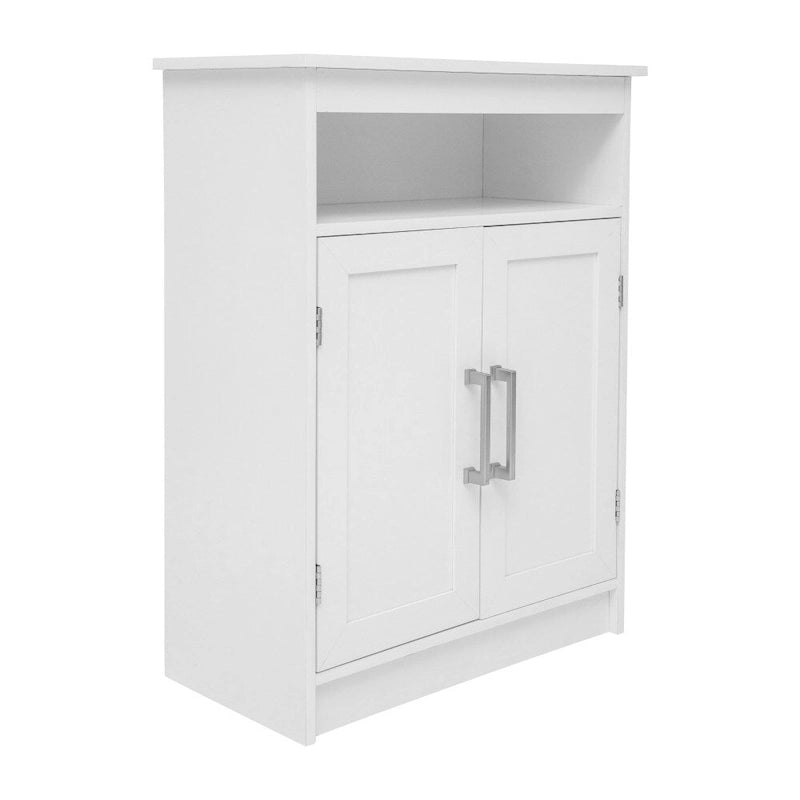 Moderner Badezimmerschrank mit magnetisch schließenden Türen und Einlegeböden